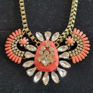 Vintage bookchain/rhinestone necklace